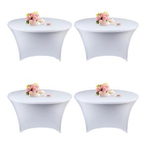 5ft Round Table Clothes - White