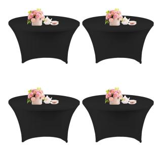 5ft Round Table Clothes -Black