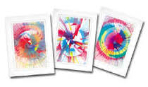 Spin Art Cards and Frames