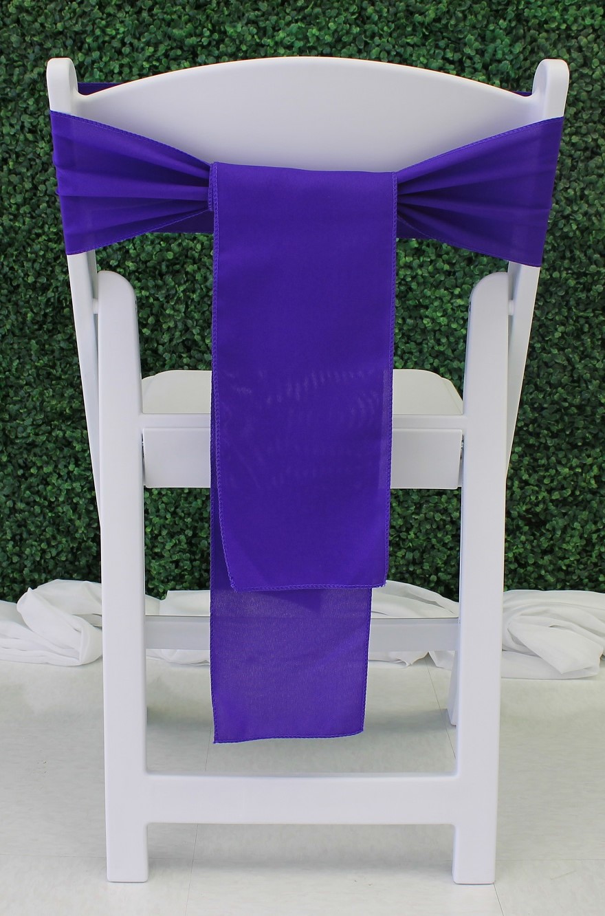 Purple Poly Chair Sash