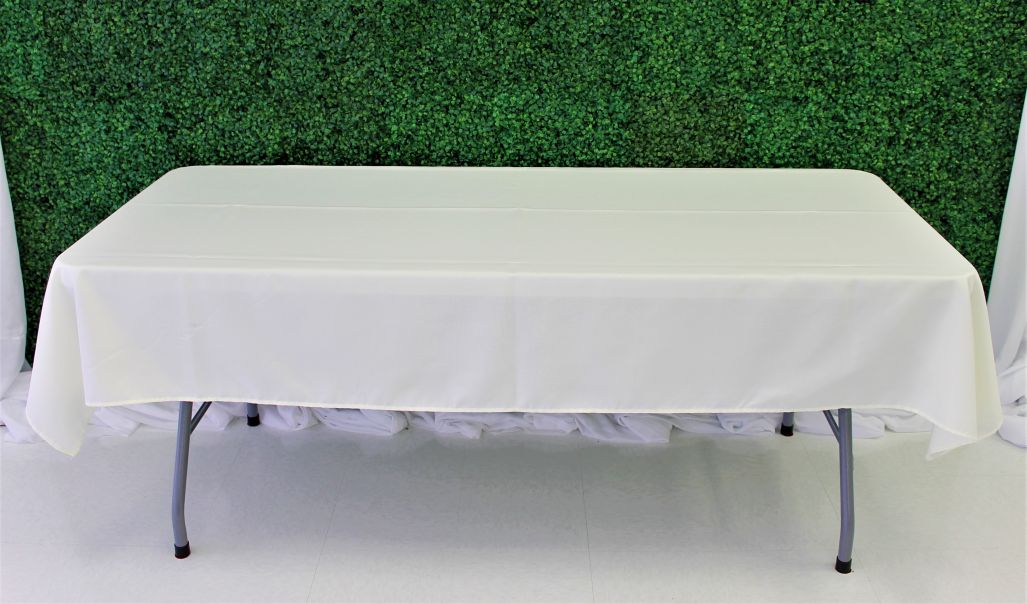 Ivory Poly 54x96 rectangle tablecloth
