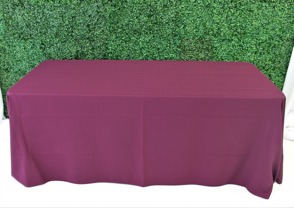 Plum Poly 90"x132" Rectangle Tablecloth