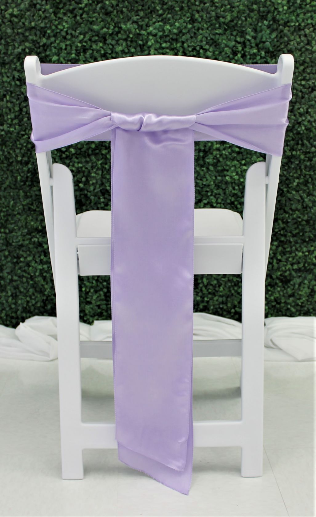 Lavender Satin Chair Sash