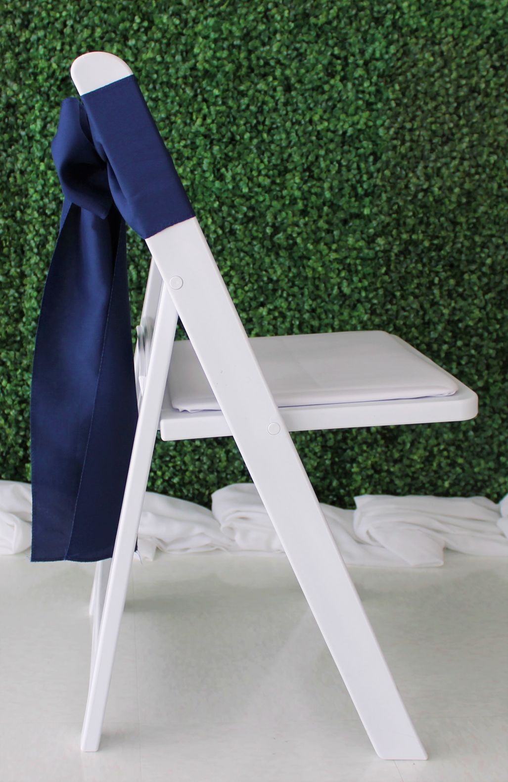 Navy Blue Poly Chair Sash