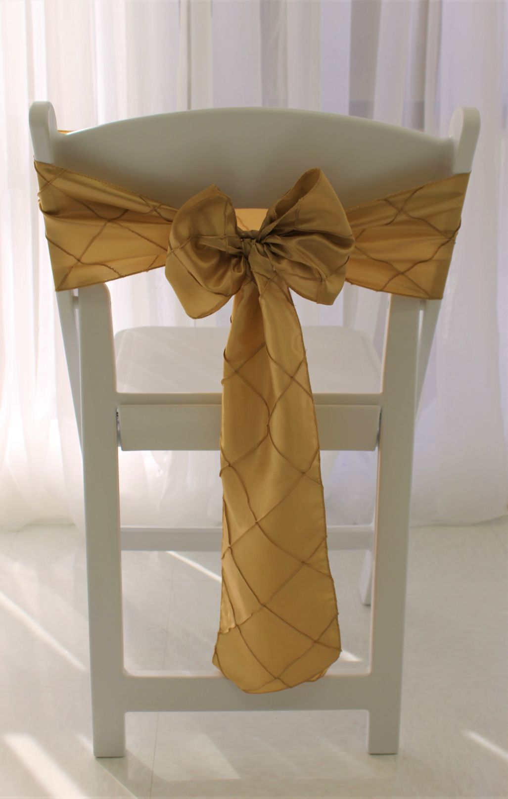 Champagne Pintuck Chair Sash