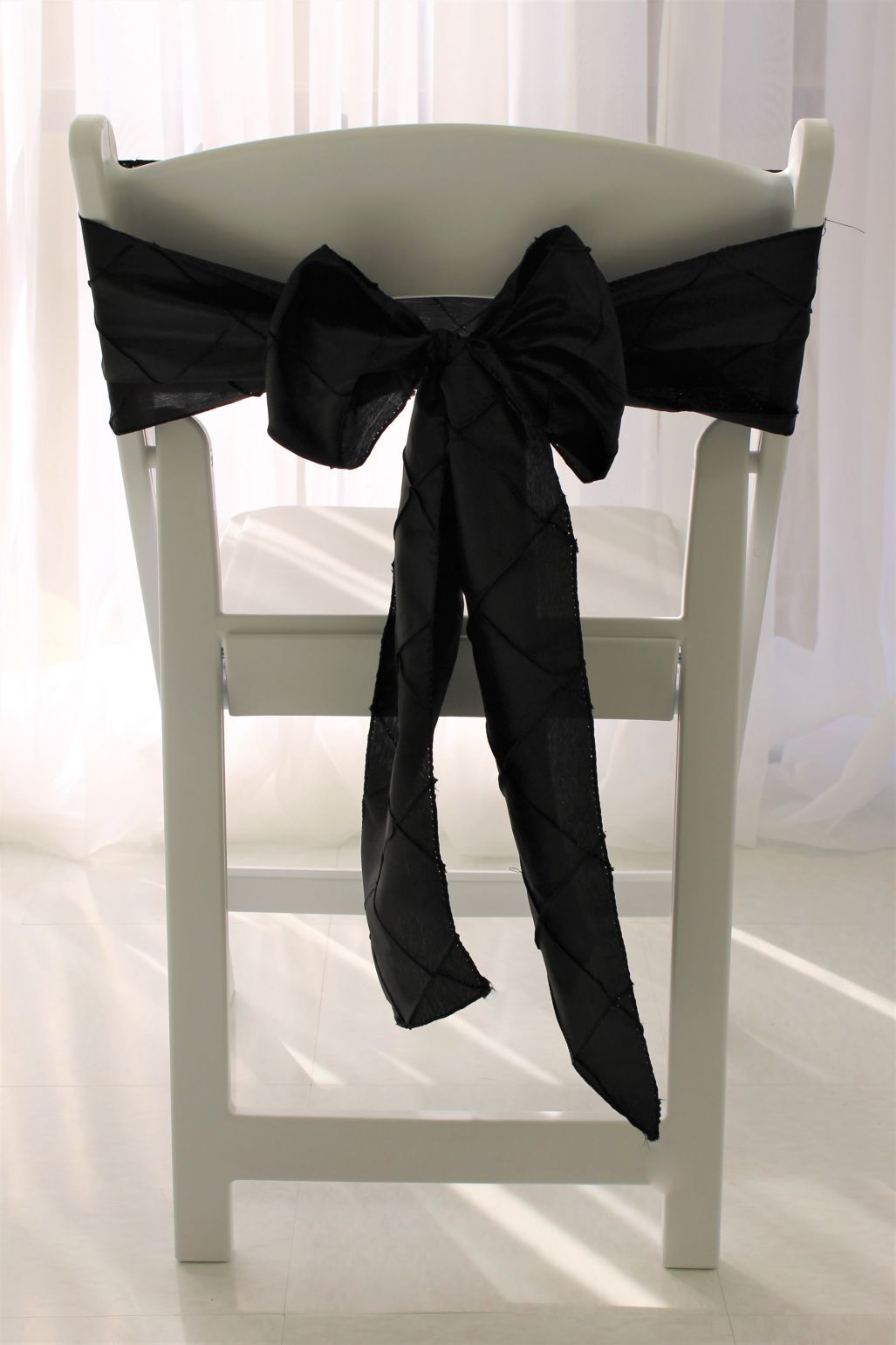 Black Pintuck Chair Sash