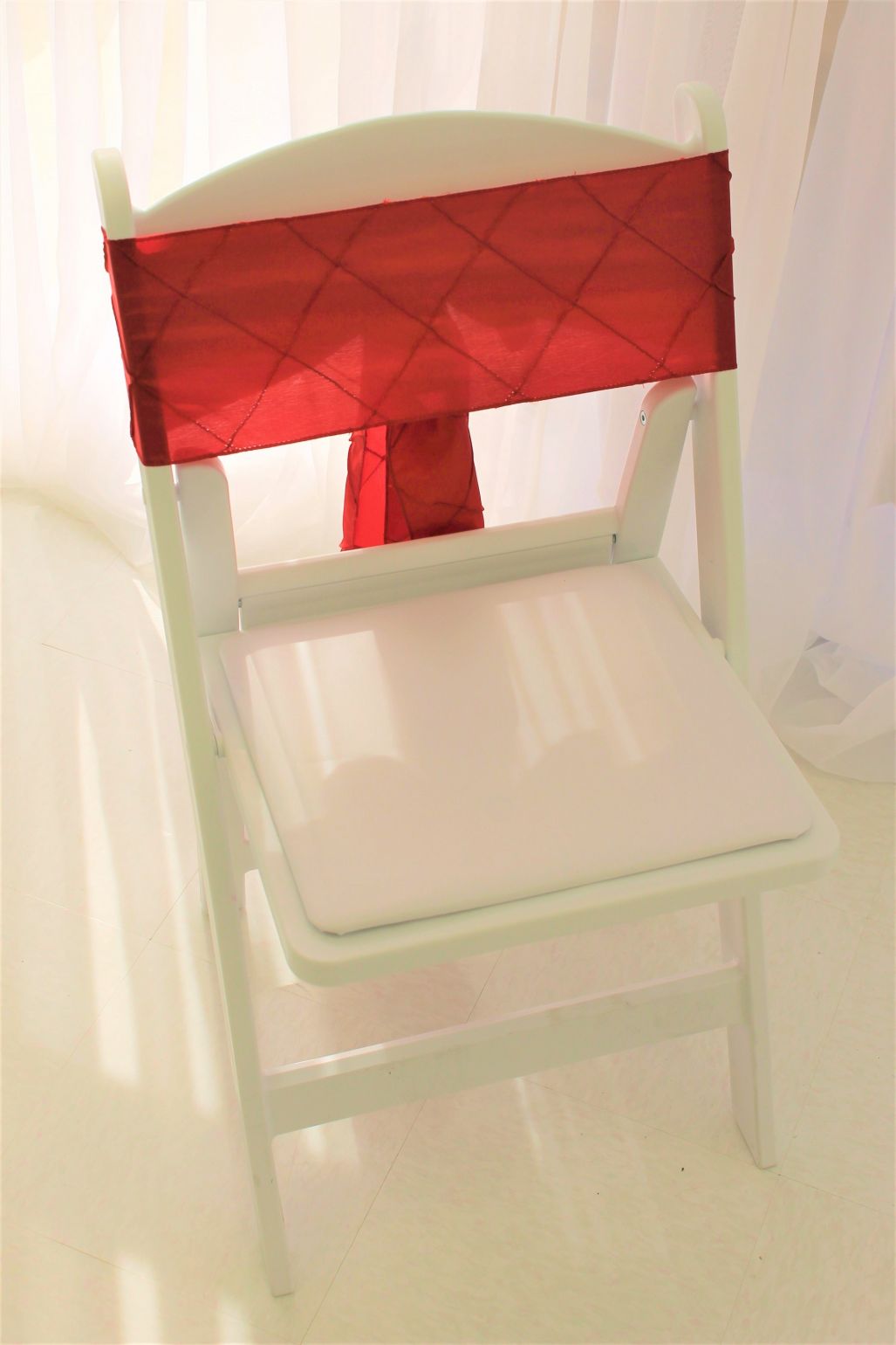 Red Pintuck Chair Sash