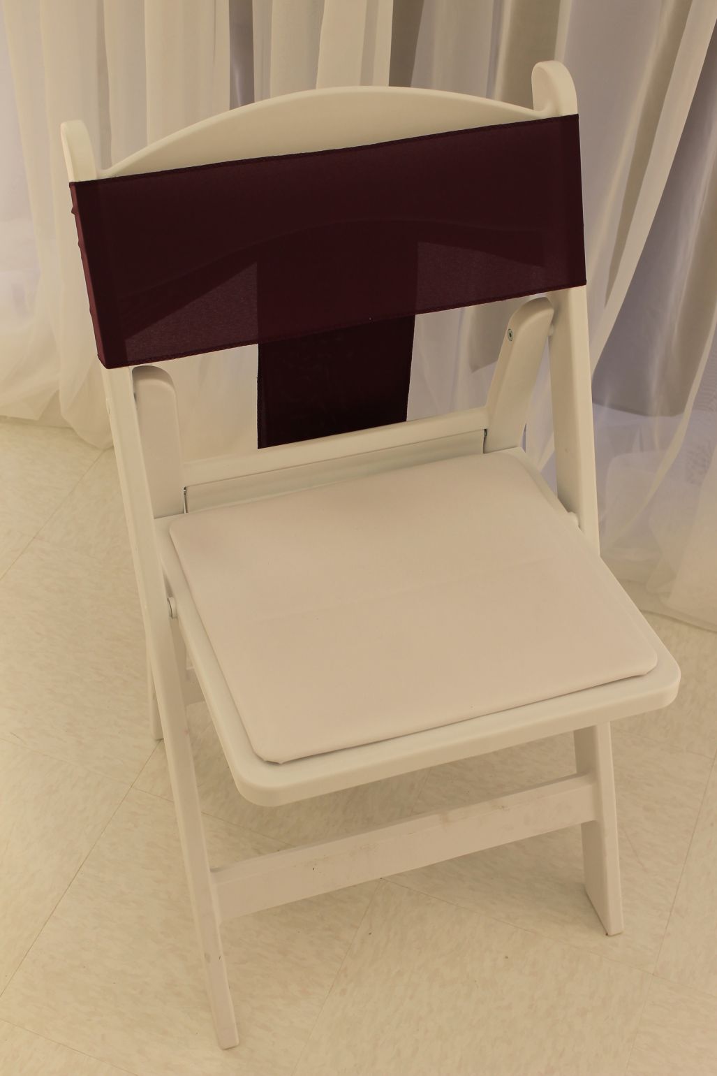 Plum Poly Chair Sash