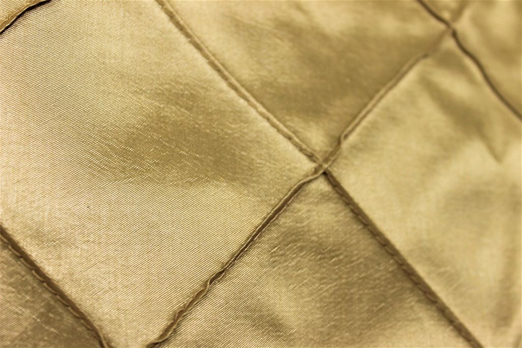 Champagne Pintuck 70" Square Overlay