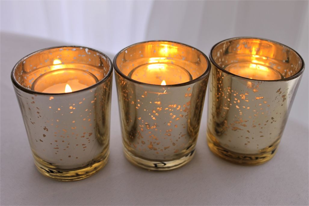 Votive Holder Gold  Mercury
