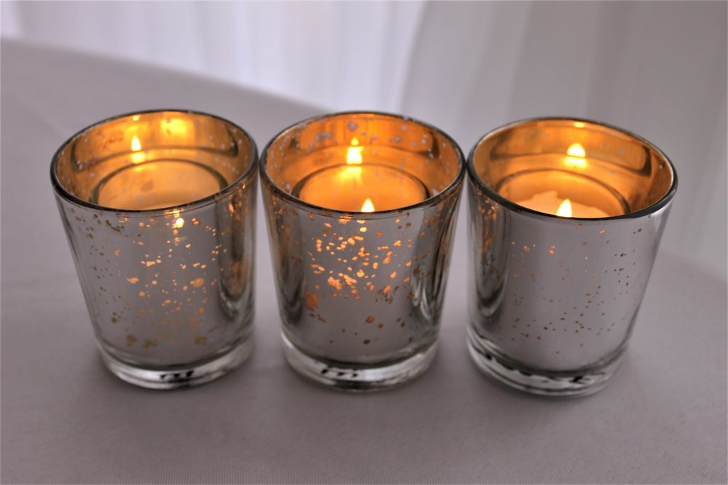 Votive Holder Silver Mercury 