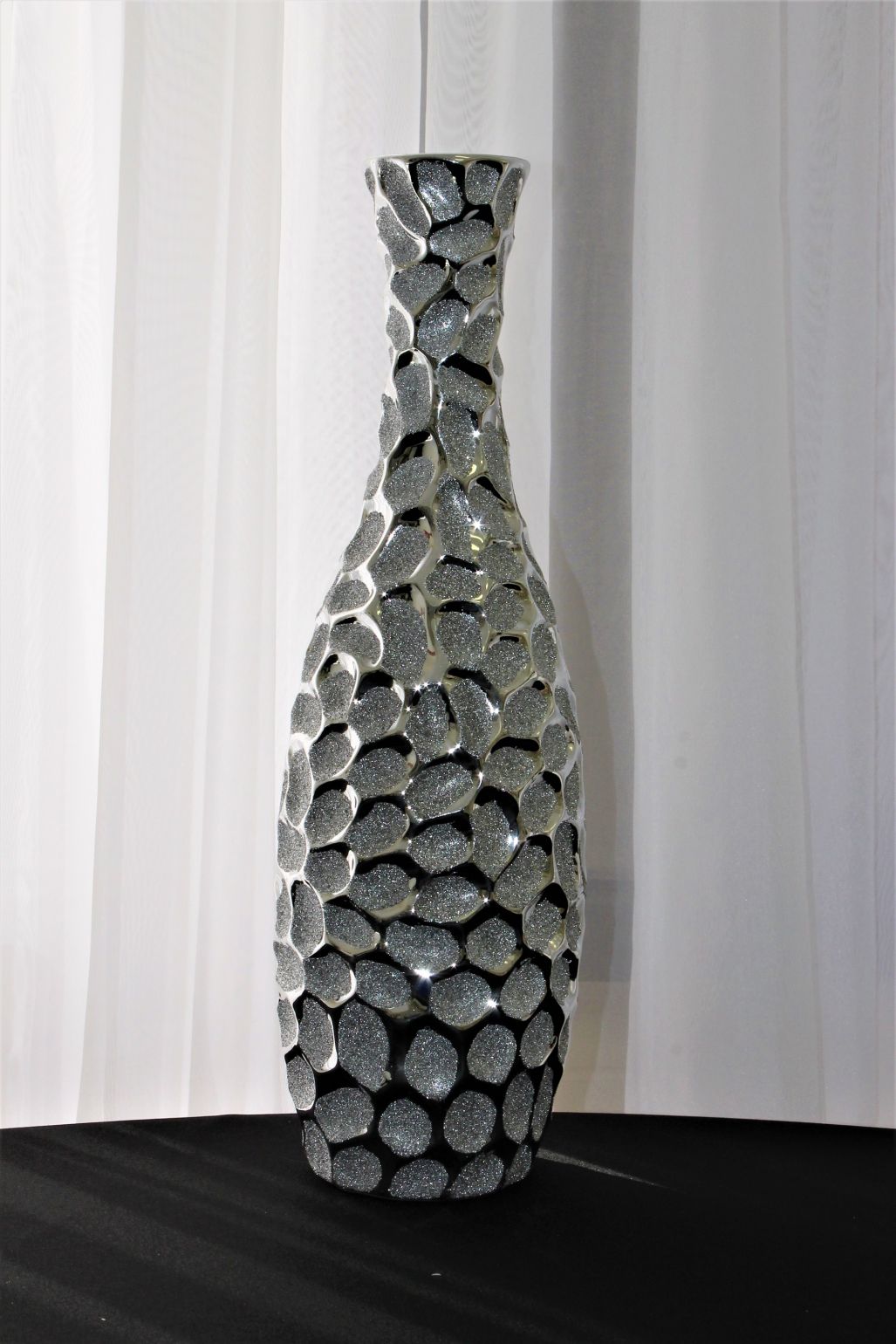 Vase Silver 18" Tall