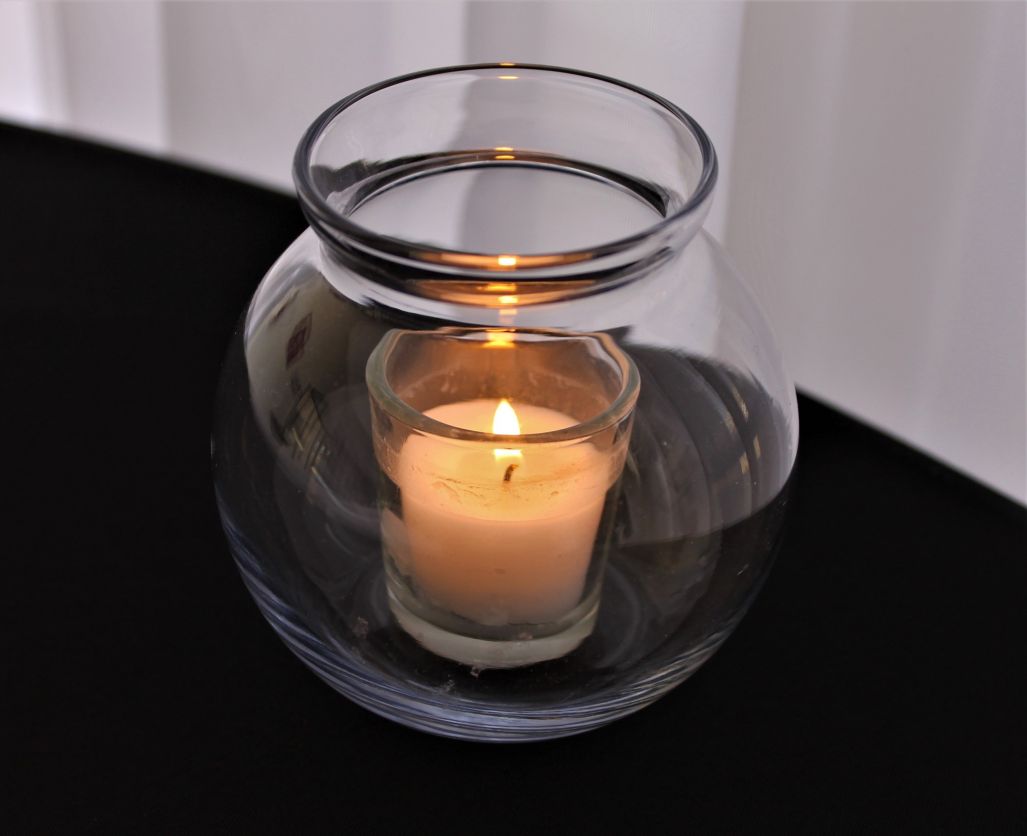 Votive Candle Holder Clear Glass Globe