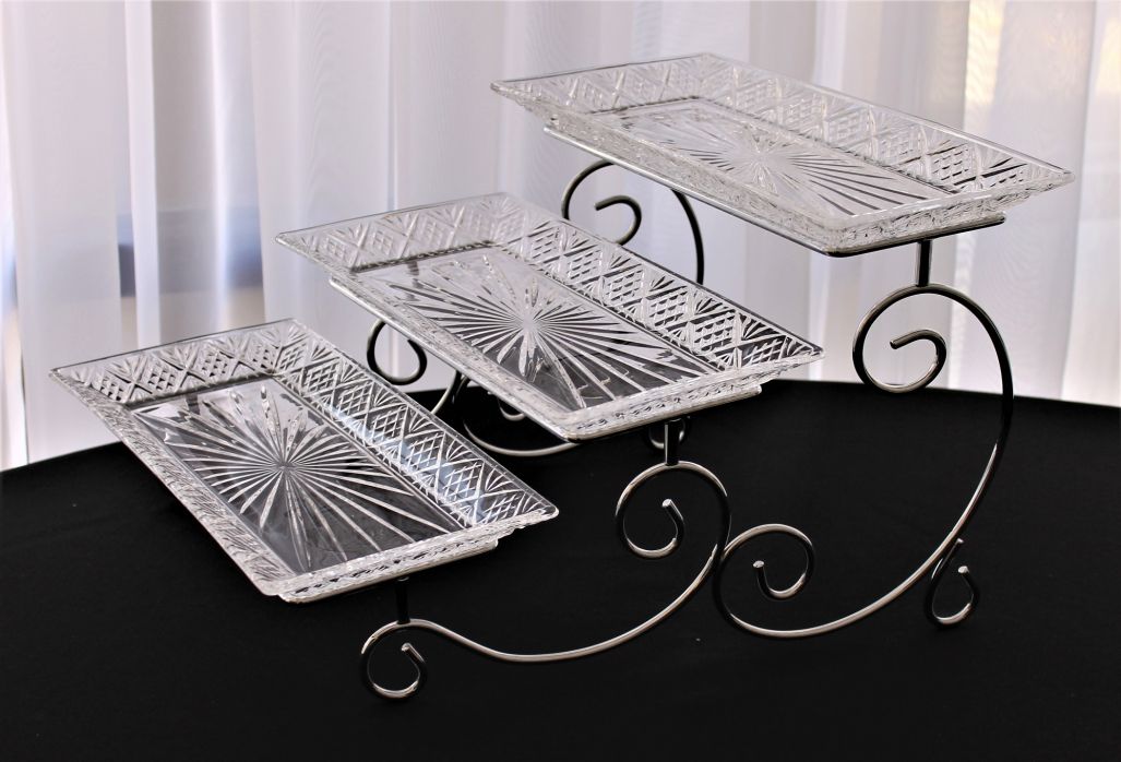 Serveware Crystal 3 Tier Rectangle
