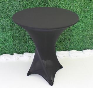 Black Spandex Large Bistro Table Cover 36"