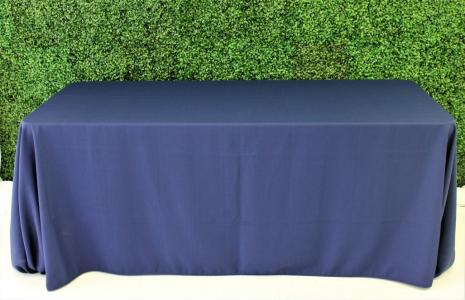 Navy Blue Poly 90x132 Rectangle Tablecloth