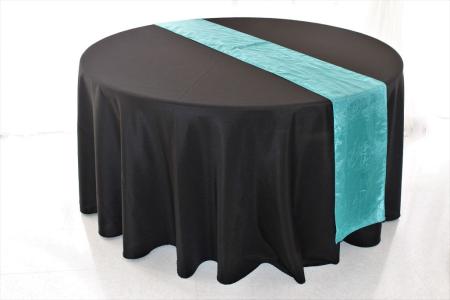 Turquoise Crinkle Taffeta Table Runner