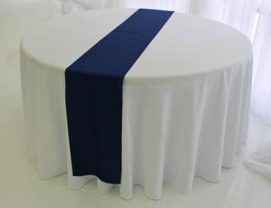 Navy Blue Poly Table Runner