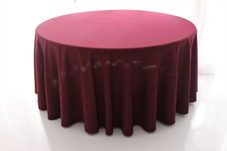 Burgundy Poly 120" Round Tablecloth