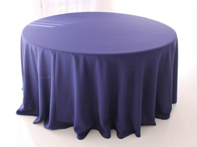 Navy Blue Poly 120" Round Tablecloth