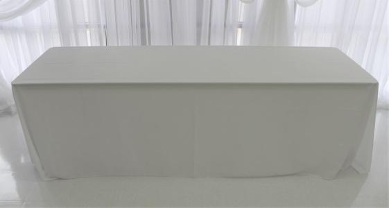 White Poly 90x156 Rectangle Tablecloth