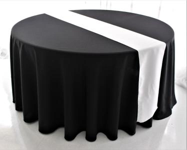 White Poly Table Runner