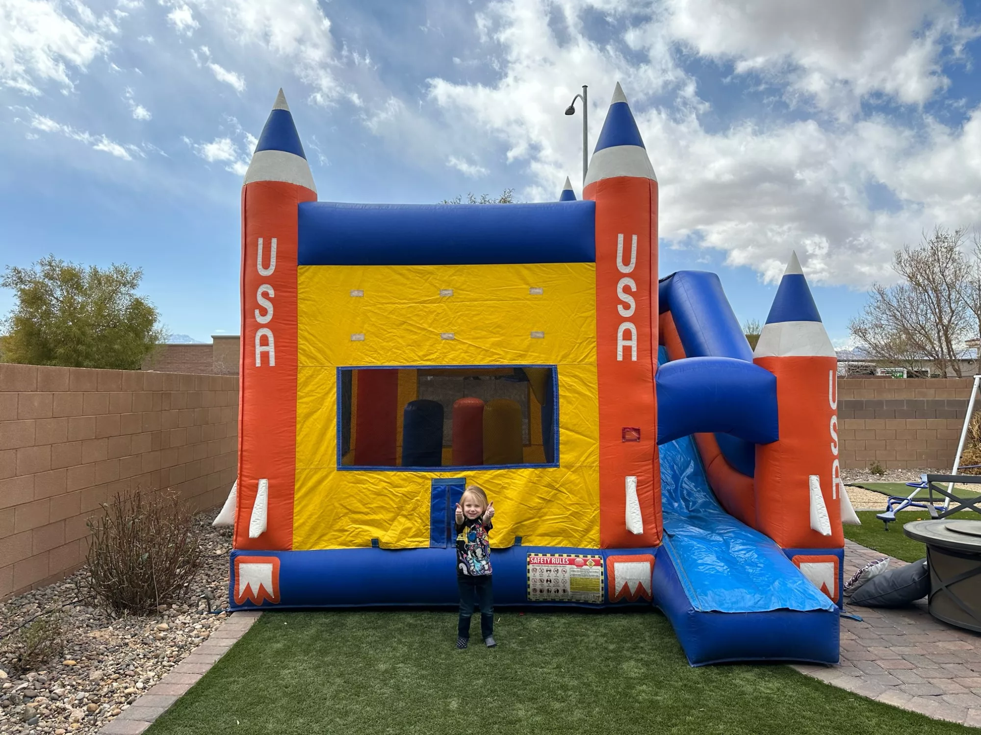 5-in-1 Rocket Bounce House