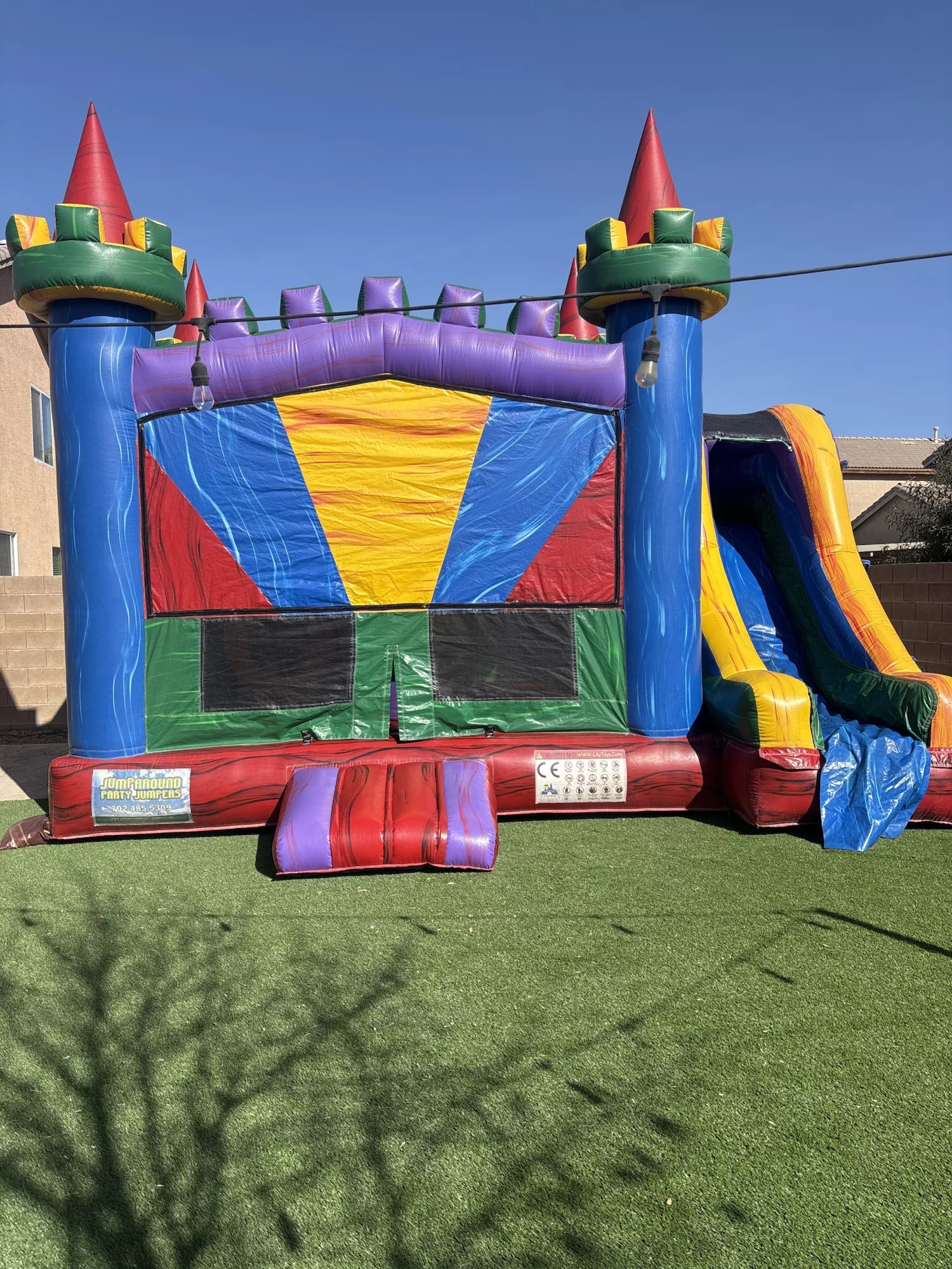 5-in-1 Marble Castle Bounce House Combo (Wet or Dry) (Wet $289)