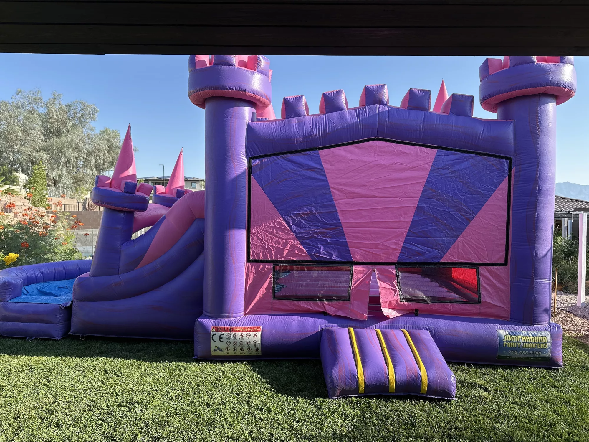 Dual Lane Princess Castle Jump-n-Slide Wet or Dry Combo (Wet $289)