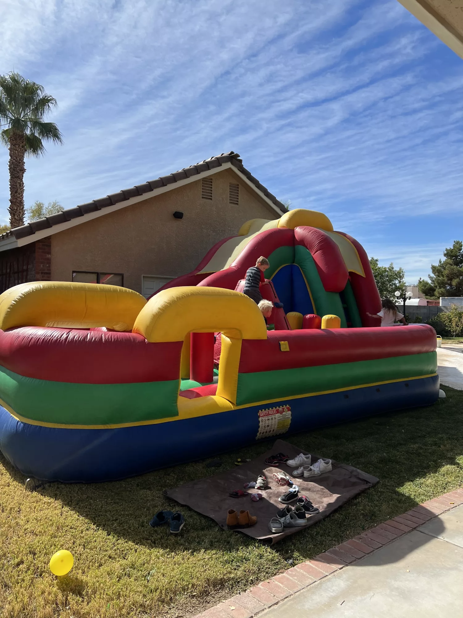 Obstacle Rock Climb Bounce House