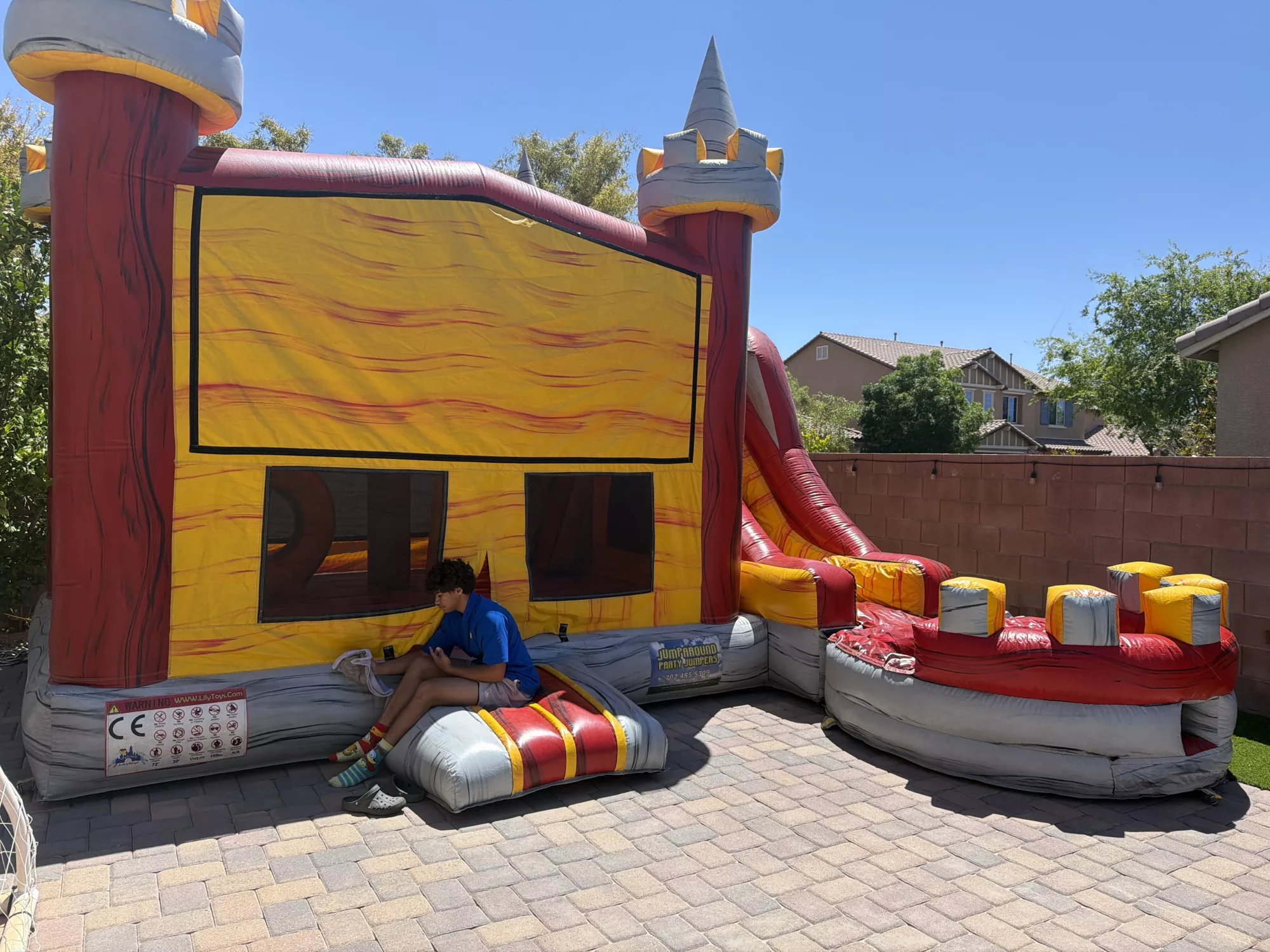 5-in-1 Lava Banner Bounce House Combo (Wet or Dry) (Wet $289)