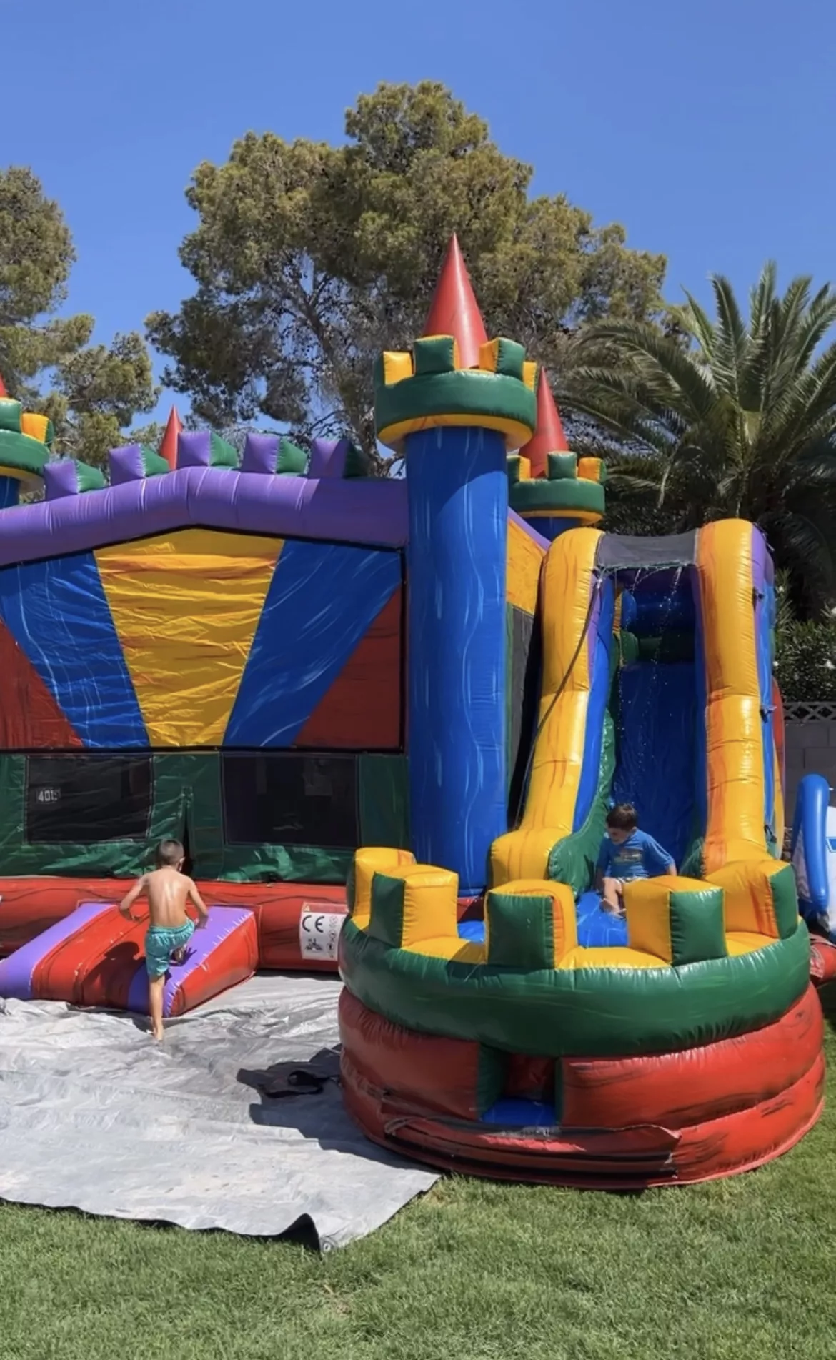 5-in-1 Marble Castle Bounce House Combo (Wet or Dry) (Wet $289)