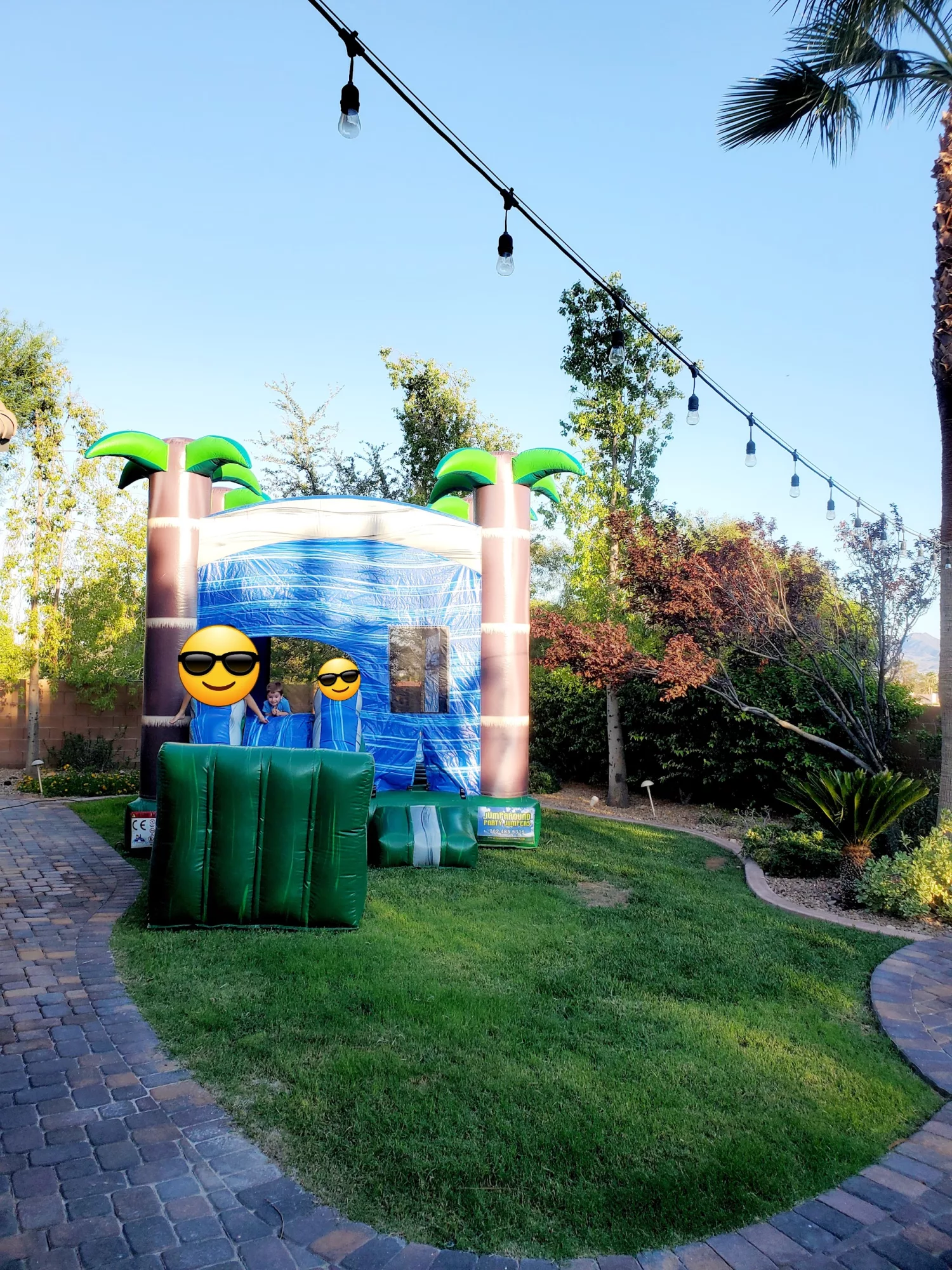 4-in-1 Tropical Jr Banner Base Bounce House