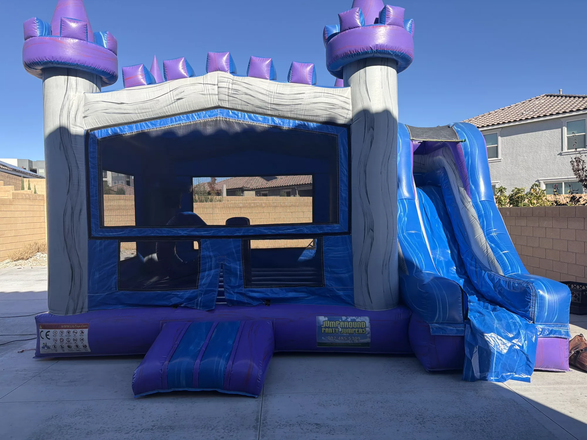 5-in-1 Marble Princess Castle Bounce House Combo (Wet or Dry) (Wet $289)