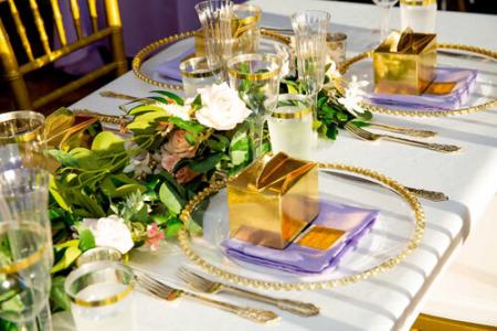 ZPC Acrylic Charger - Gold Beaded Trim