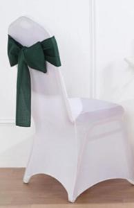 ZPC Satin Chair Sash - Emerald Green