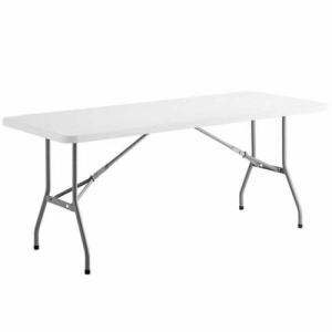 ZPC Rectangle Plastic table - White