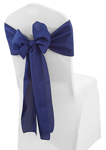 ZPC Satin Chair Sash - Navy Blue