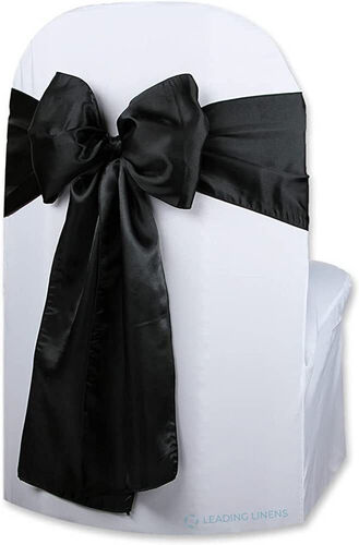ZPC Satin Chair Sash - Black