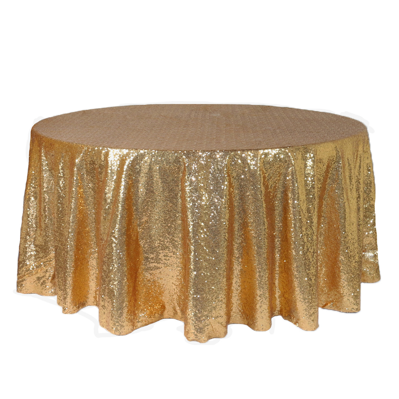 Gold Sparkle Sequin 120" Round