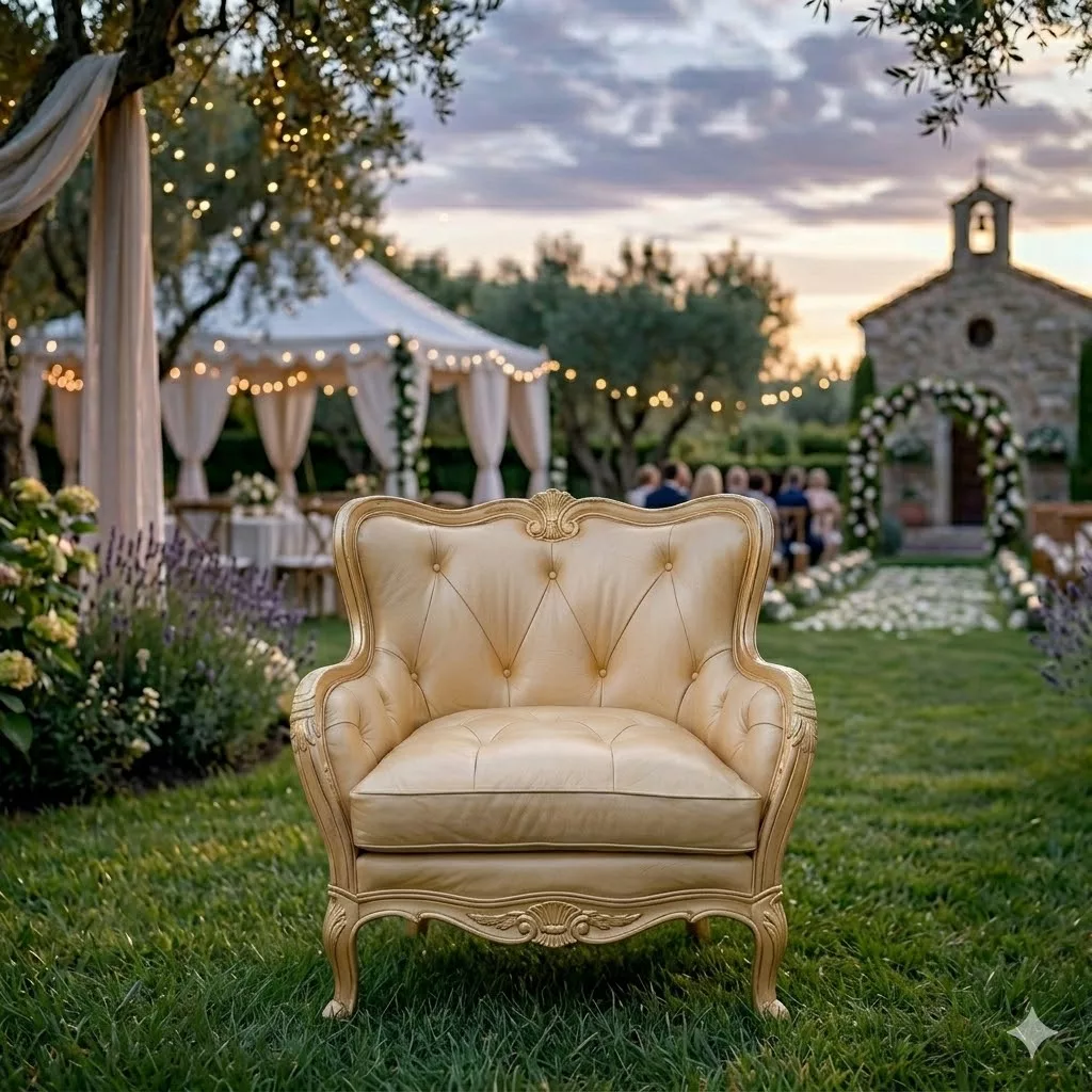 The Amini — Champagne Sweetheart Chair