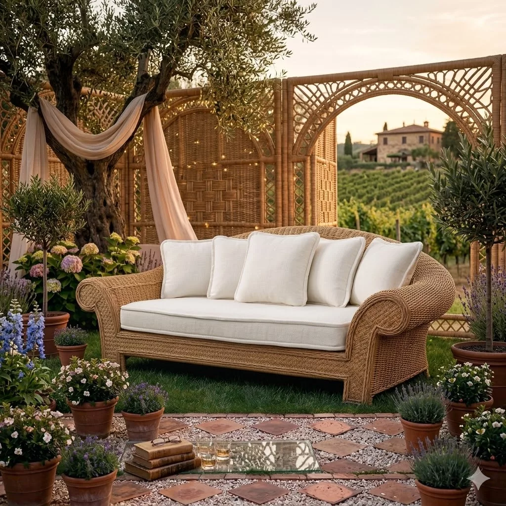 The Hampton - Ralph Lauren Rattan Sofa