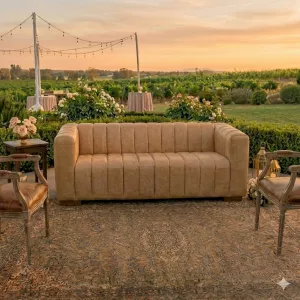 The Coachella - Soft Grain Leather Sofa in Camel Brown