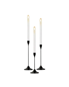 Black Taper Candle Holders (Set of 3)
