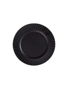 Black Fluted Charger Plate