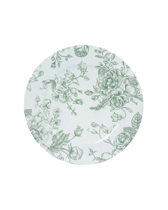 Green French Toile Charger Plate