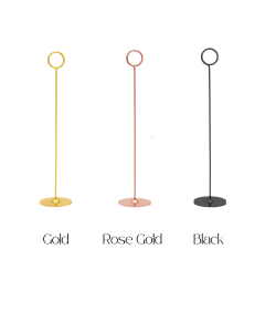 Table Number Stems – Gold, Rose Gold, or Black