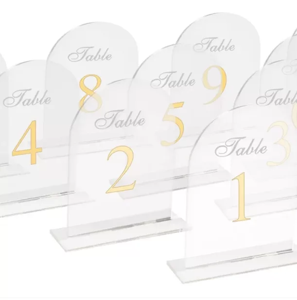 Acrylic Table Numbers (Gold Numbers)