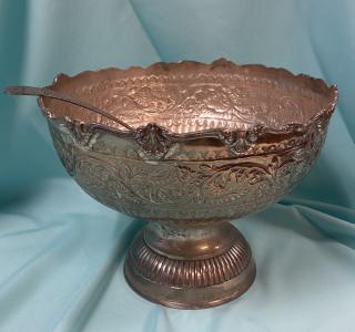Silver Punch Bowl with Latil