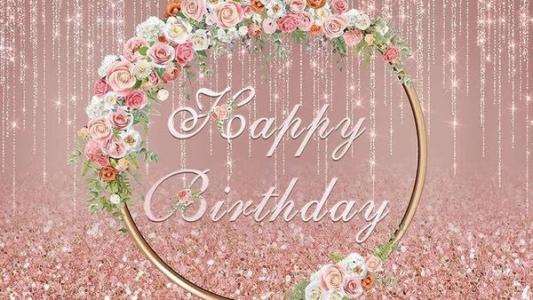 HAPPY BIRTHDAY- ROSE GOLD BACKDROP